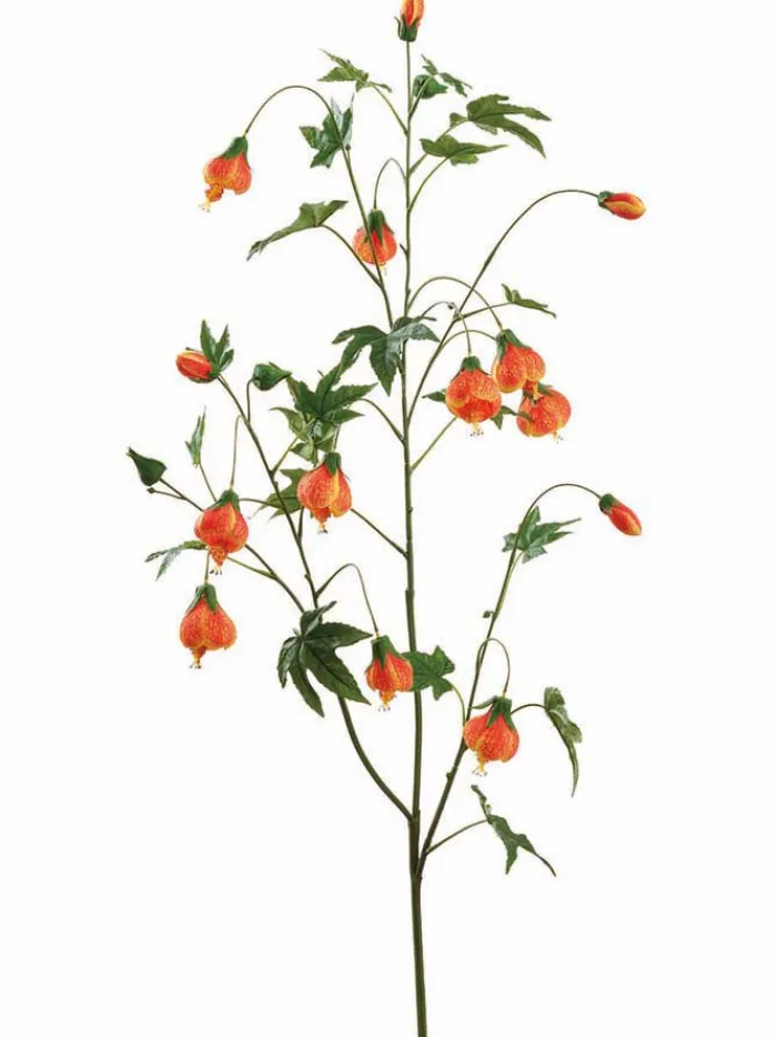 abutilon_spray__in_orange_0.webp Aldik Home Artificial Tree Branches<Abutilon Spray 53 in. Orange