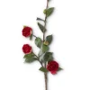 Aldik Home Artificial Tree Branches | Natural Touch Silk Flowers<Camellia Stem 30 in. Red