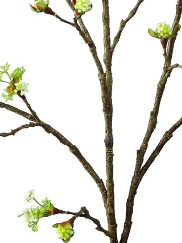 cherry_blossom_budding_br_1.webp Aldik Home Artificial Tree Branches<Cherry Blossom Budding Branch 42 in. Cream / Green