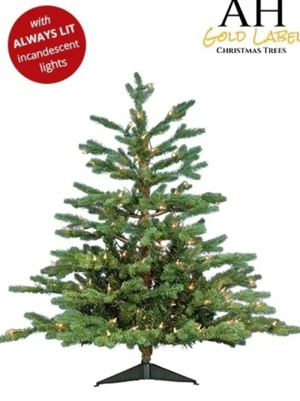 Aldik Home Small Christmas Trees | Clearance Christmas Trees<Deluxe Canyon Spruce Always Lit 3 FT