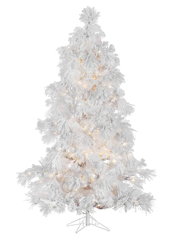glacier_long_needle__feet_0-2.webp Aldik Home Flocked Christmas Trees | Pre Lit Christmas Trees<Glacier Long Needle 9 Feet