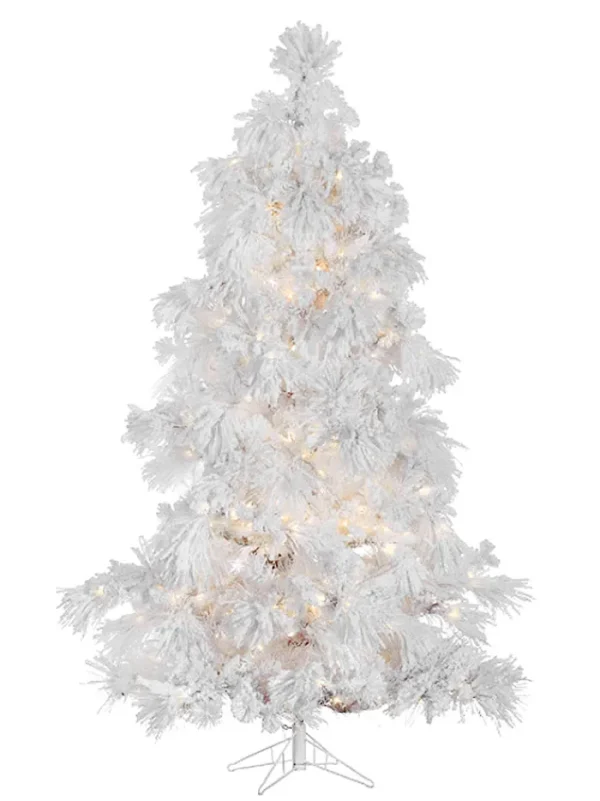 Aldik Home Flocked Christmas Trees | Pre Lit Christmas Trees<Glacier Long Needle 10 Feet