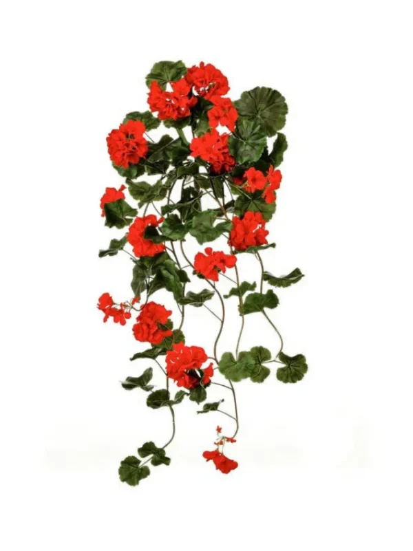 Aldik Home Flowering Bushes<Hanging Geranium Plant 36 in. Red