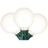 Aldik Home Outdoor Christmas Lights<LED G50 Glass Bulb 15 FT 15 Lights - Warm White