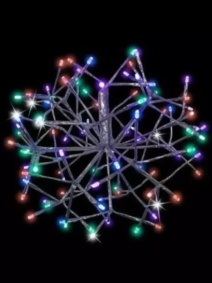 led_shimmer_sphere__in_mu_0.webp Aldik Home Outdoor Christmas Lights<LED Shimmer Sphere 12 in. Multi Twinkle Silver
