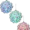 Aldik Home Outdoor Christmas Lights<LED Spiral Orb 6 in. RGB 3 Pack