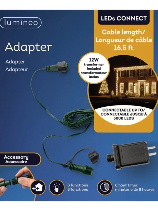 Aldik Home Outdoor Christmas Lights<LEDs Connect 12W Transformer