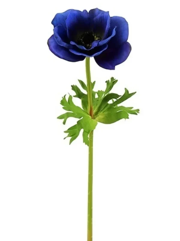 Aldik Home Natural Touch Silk Flowers<Natural Touch Anemone 17.5 in. Blue