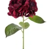 Aldik Home Natural Touch Silk Flowers<Natural Touch Faux Hydrangea 25 in. Burgundy