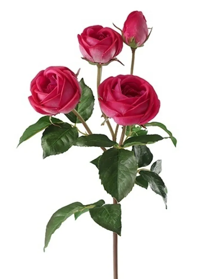 natural_touch_heritage_ro_0.webp Aldik Home Natural Touch Silk Flowers | Silk Roses<Natural Touch Heritage Rose 23 in. Fuchsia