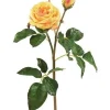 Aldik Home Natural Touch Silk Flowers | Silk Roses<Natural Touch Rose 21.5 in. Yellow
