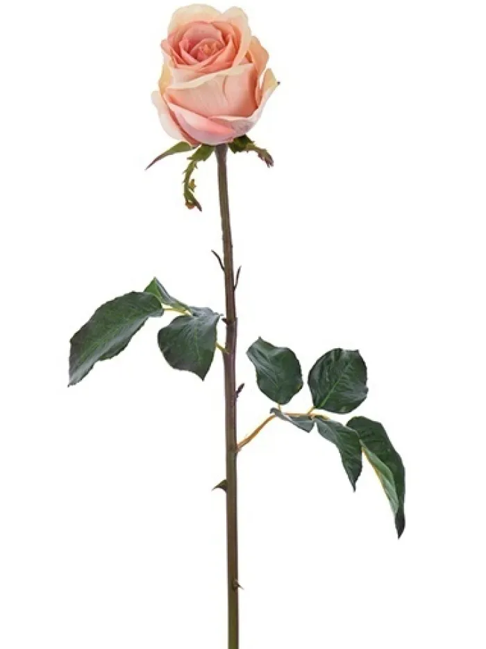 natural_touch_rose_bud_pi_0-2.webp Aldik Home Natural Touch Silk Flowers | Silk Roses<Natural Touch Rose Bud Pick 20.5 in. Light Mauve