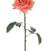 Aldik Home Natural Touch Silk Flowers | Silk Roses<Natural Touch Rose Dutchess Open 20 in. Deep Salmon