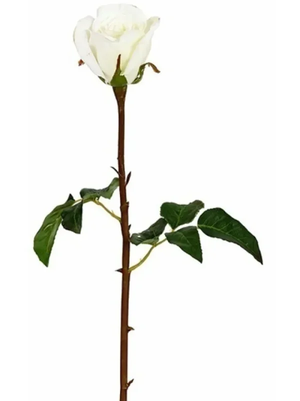 Aldik Home Natural Touch Silk Flowers | Silk Roses<Natural Touch Rose Dutchess Bud 20.5 in. Cream