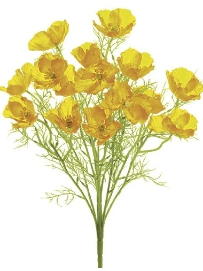 poppy_bush__in_yellow_0.webp Aldik Home Flowering Bushes<Poppy Bush 21.5 in. Yellow