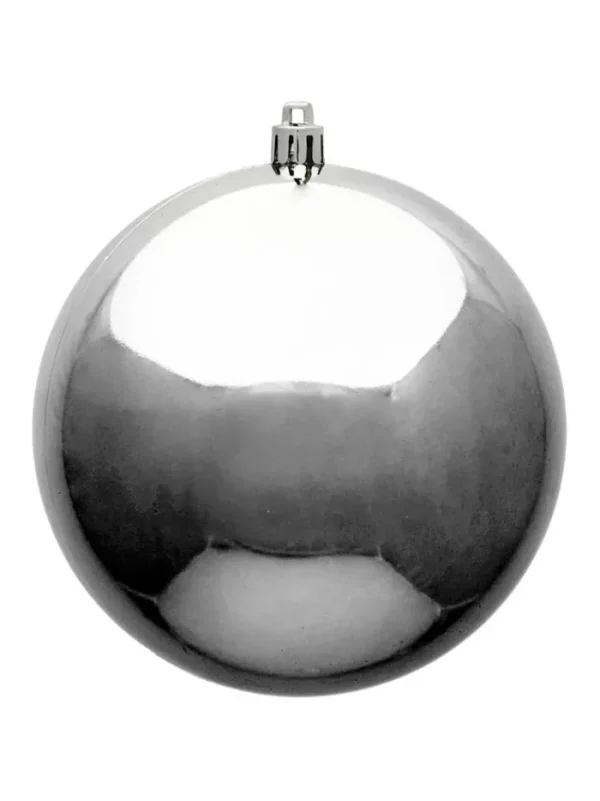 Aldik Home Seamless Shatterproof Ornaments<Seamless Shatterproof Shiny Silver 10 in. - Case of 8