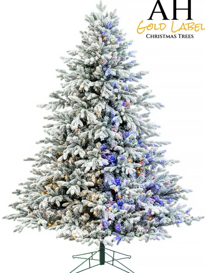 snowy_deluxe_canyon_led___0.webp Aldik Home Pre Lit Christmas Trees | Tall Christmas Trees<Snowy Deluxe Canyon LED 9 FT - Color Switch