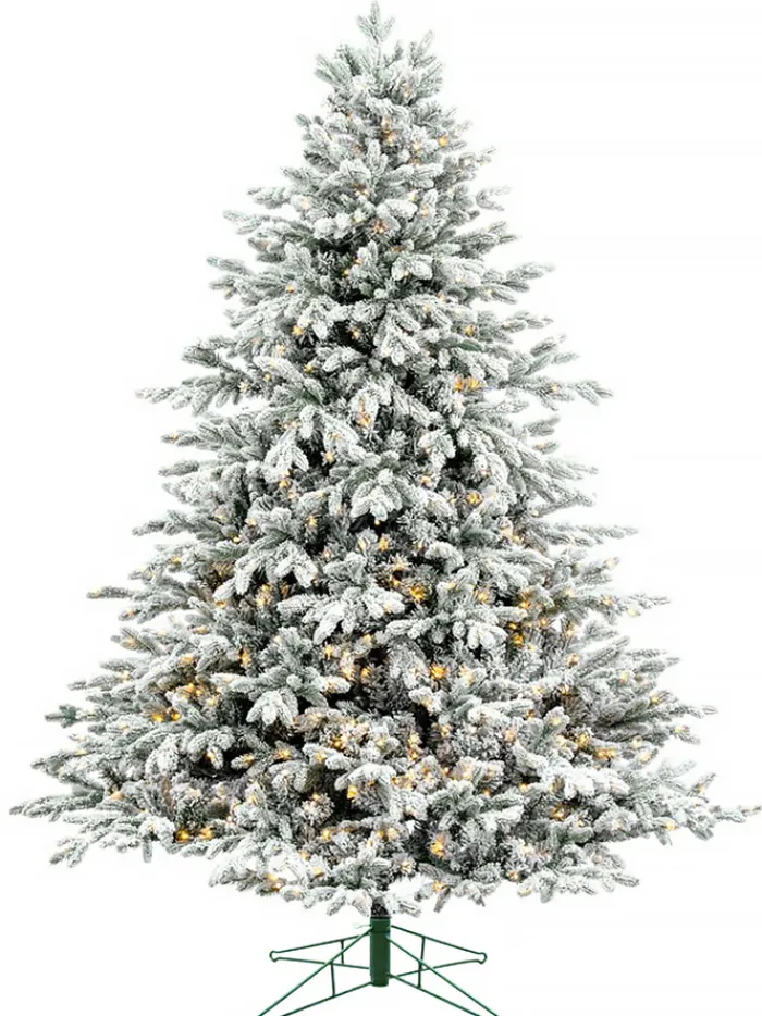 snowy_deluxe_canyon_led___2.webp Aldik Home Pre Lit Christmas Trees | Tall Christmas Trees<Snowy Deluxe Canyon LED 9 FT - Color Switch