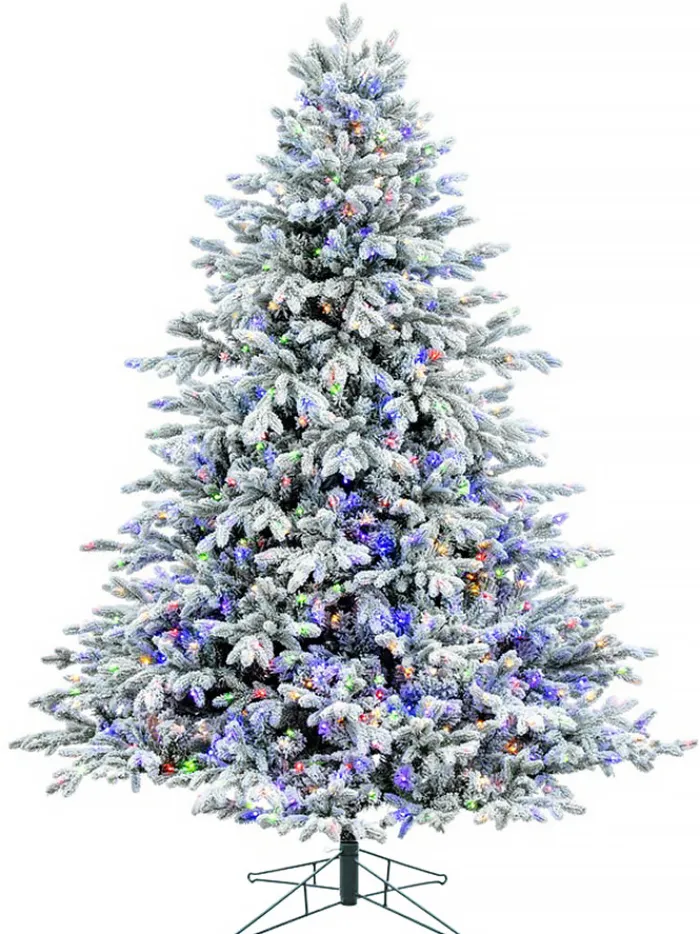 snowy_deluxe_canyon_led___3.webp Aldik Home Pre Lit Christmas Trees | Tall Christmas Trees<Snowy Deluxe Canyon LED 9 FT - Color Switch