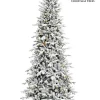 Aldik Home Flocked Christmas Trees | Slim Christmas Trees<Snowy Ridgeline Fir LED 7 Feet