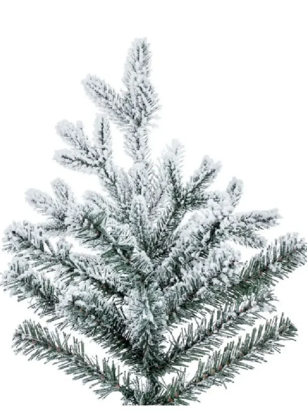 Aldik Home Flocked Christmas Trees | Slim Christmas Trees<Snowy Ridgeline Fir LED 7 Feet