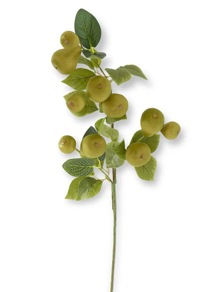 speckled_pear_stem__in_gr_0.webp Aldik Home Fruit And Vegetables | Artificial Tree Branches<Speckled Pear Stem 31 in. Green