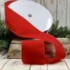 Aldik Home Christmas Ribbon & Fabric<Velvet 4 in. x 100 yd. Red