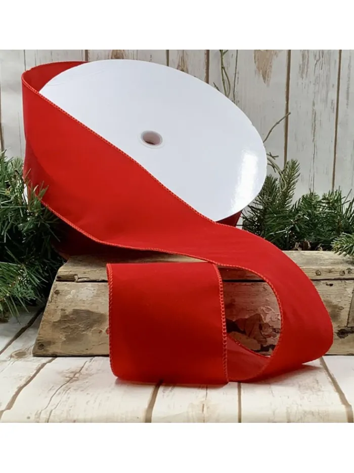 velvet__in_x__yd_red_0.webp Aldik Home Christmas Ribbon & Fabric<Velvet 4 in. x 100 yd. Red